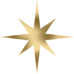 Obraz premium goldener Stern mit transparentem Hintergrund 