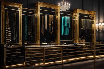 a stylish and organized display for jewelry and accessories in your dressing area
