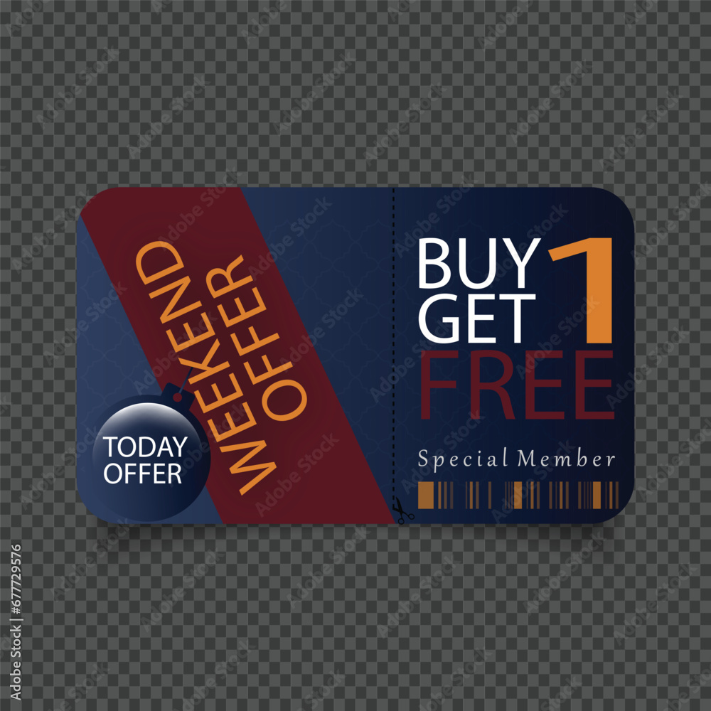 Wall mural buy 1 get 1 free banner design concept