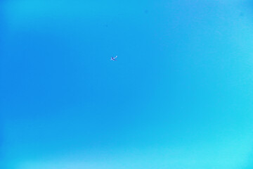 Multicolored sky background. High clouds in the summer sky. Meteorological observations of the sky.