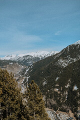 snow covered mountains