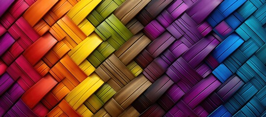  a multicolored abstract background with a diagonal pattern in the middle of the image and the colors of the rainbow in the middle of the image. - obrazy, fototapety, plakaty