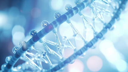 minimal dna in medical background with molecule