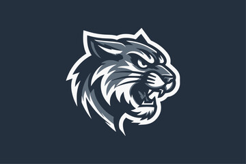 Fototapeta premium Striking Vector Wildcat Mascot Logo - Professional Sports Team Emblem for Dynamic Branding