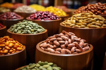 Different types of beans in the market
