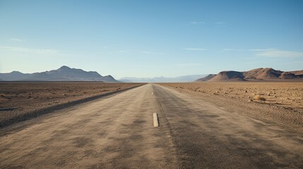 Fototapeta na wymiar Empty Road with a Clear Sky Landscape Photography