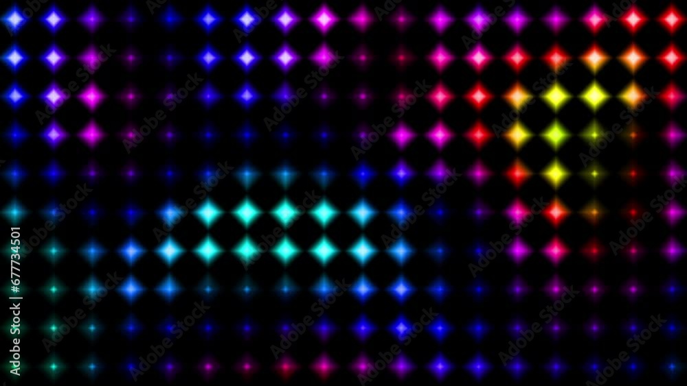 Aufkleber Animated abstract technology dark background random dots and grid 4K. Looping footage