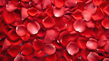 a large amount of red petals on a white background with a blue sky in the middle of the petals is a large amount of red petals on a white background with a blue sky in the middle.