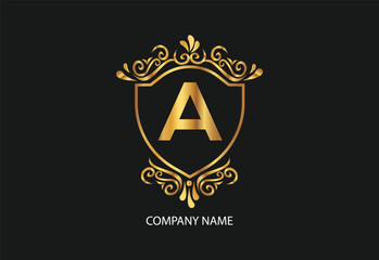 Obraz premium latter A natural and organic logo modern design. Natural logo for branding, corporate identity and business card