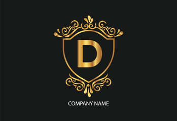 latter D natural and organic logo modern design. Natural logo for branding, corporate identity and business card