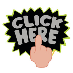 Click here icon vector design illustration