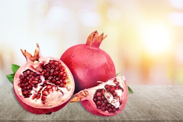 Fresh ripe sweet Pomegranate fruit