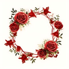 red rose frame