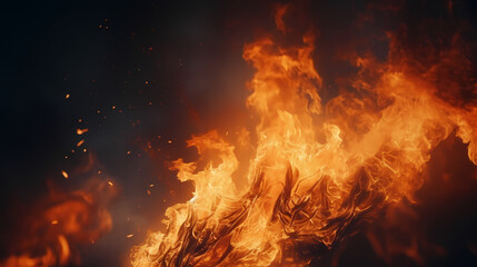 Fototapeta na wymiar Blazing flame poster web page PPT background