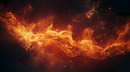 Blazing flame poster web page PPT background