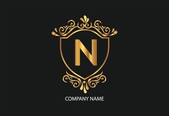 latter N natural and organic logo modern design. Natural logo for branding, corporate identity and business card