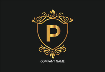 latter P natural and organic logo modern design. Natural logo for branding, corporate identity and business card