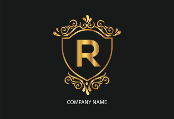 latter R natural and organic logo modern design. Natural logo for branding, corporate identity and business card