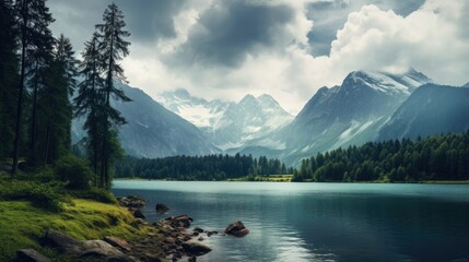 Nature Landscape With Mountain Lake View Landscape Photography