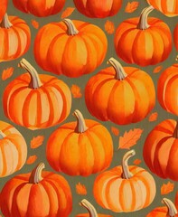 Pumpkin Harvest Art Illustration Background