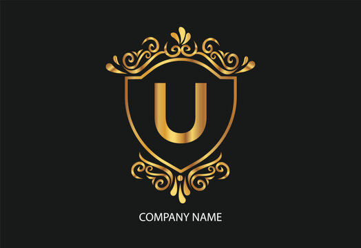 latter U natural and organic logo modern design. Natural logo for branding, corporate identity and business card
