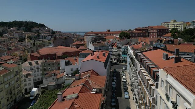 Lisboa Bairro Alto Carmo Portugal Arquitetura Paisagem Urbana P&ocirc;r Sol Miradouros Ruas Cultura Portuguesa Europa Azulejos Vida Noturna S&eacute; Lisboa Miradouro Santa Catarina Fado Alfama Tradicional Drone