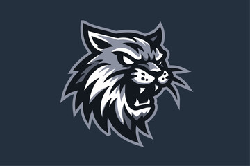 Striking Vector Wildcat Mascot Logo - Professional Sports Team Emblem for Dynamic Branding