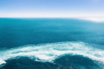 Naklejka premium Summer concept. The Dance of Ocean Waves. Eternal Symphony of the sea. Generative AI
