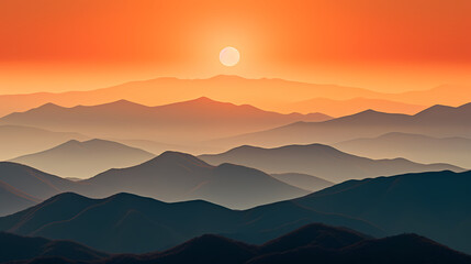 Sunrise on the mountain abstract background poster web page PPT background