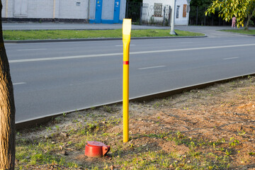 The designation of the gas tap on the ground.