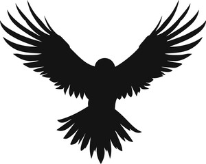 Obraz premium Eagle silhouette logo symbol design illustration. Clean logo mark design. Illustration for personal or commercial business branding.