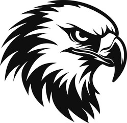Eagle silhouette logo symbol design illustration. Clean logo mark design. Illustration for personal or commercial business branding.