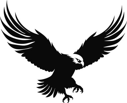 eagle illustration symbol. eagle silhouette.