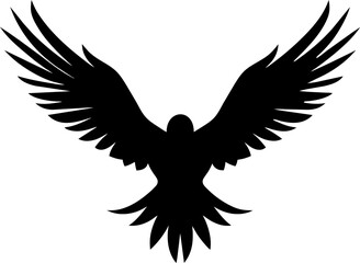 Fototapeta premium Eagle silhouette logo symbol design illustration. Clean logo mark design. Illustration for personal or commercial business branding.