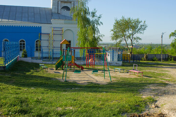 Children's playground near the church.