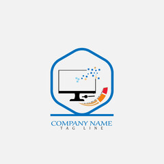 vector computer literacy logo