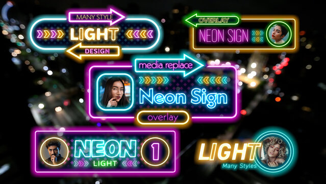 Neon Sign Media Overlay
