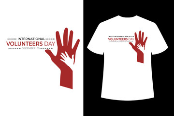 International Volunteer day for Economic and social Development t shirt design white