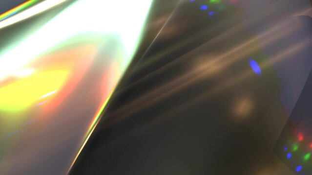 Abstract plastic background animation with dispersion of light and refraction