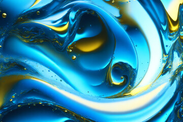 An amazing blue background. Azure Ripples. The Captivating World of Blue Liquid. Generative AI