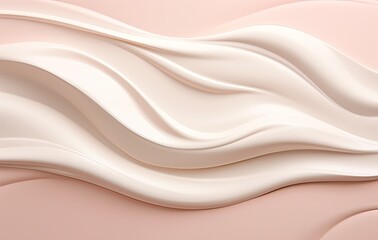 Obraz premium Tranquil Wave: Abstract Cream and Pink Minimalist Background