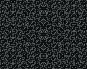 Seamless pattern with circle elements. Geometric grid with abstract  round shapes. 