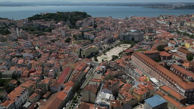 Lisboa Bairro Alto Carmo Portugal Arquitetura Paisagem Urbana P&ocirc;r Sol Miradouros Ruas Cultura Portuguesa Europa Azulejos Vida Noturna S&eacute; Lisboa Miradouro Santa Catarina Fado Alfama Tradicional Drone
