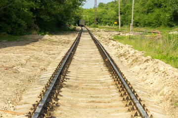 Cleaning of the railway track.