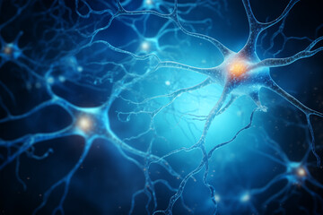 Obraz premium Conceptual illustration of neuron cells