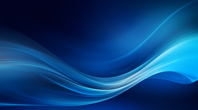 Abstract blue swirl poster web page PPT background on dark blue background, digital technology background 