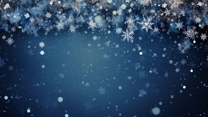 Fototapeta na wymiar New Year's background. Falling snow that falls in winter.
