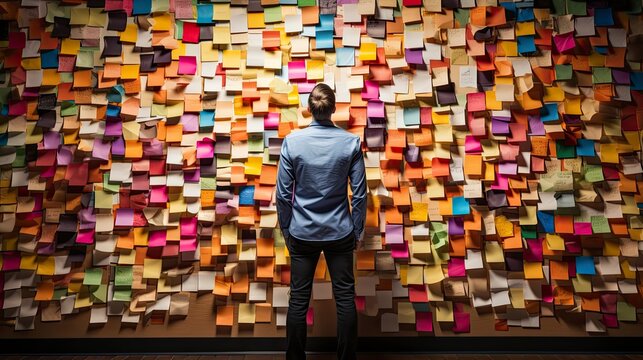 manager businessman looking a lot of  feedback and comment, Generative AI