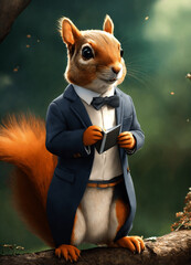 Ardilla en traje elegante // Squirrel in elegant suit

En LucasWildArt, aprovechamos el poder de la inteligencia artificial para convertir tus visiones en una impresionante realidad. - obrazy, fototapety, plakaty