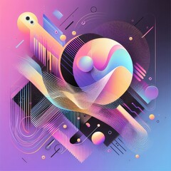 abstract neon background with splashes